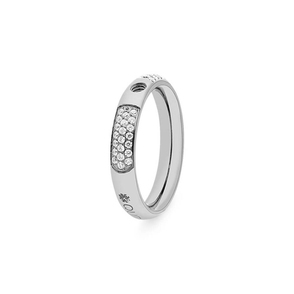 NEW QUDO women's basic deluxe ring in silver